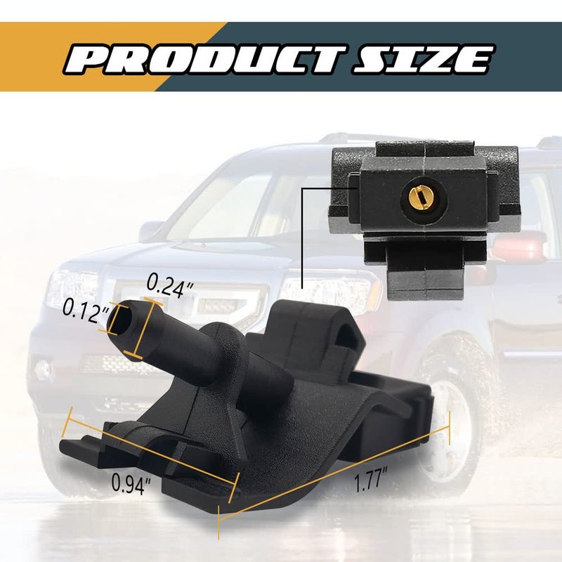 HAOBO 2 PCS Front Windshield Washer Nozzles  Windshield Washer Nozzle Kit  Washer Spray Jet Kit Fit for Lexus  Scion  Toyota  Replaces OEM #85381-12300 - Image 2